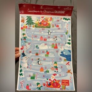 New & Sealed Vintage Hallmark Countdown to Christmas Calendar Playful Penguins
